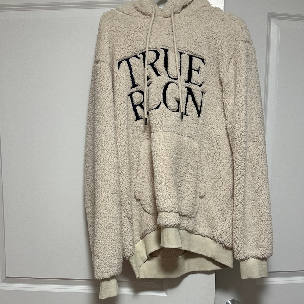 True Religion Off-White Sherpa Pullover